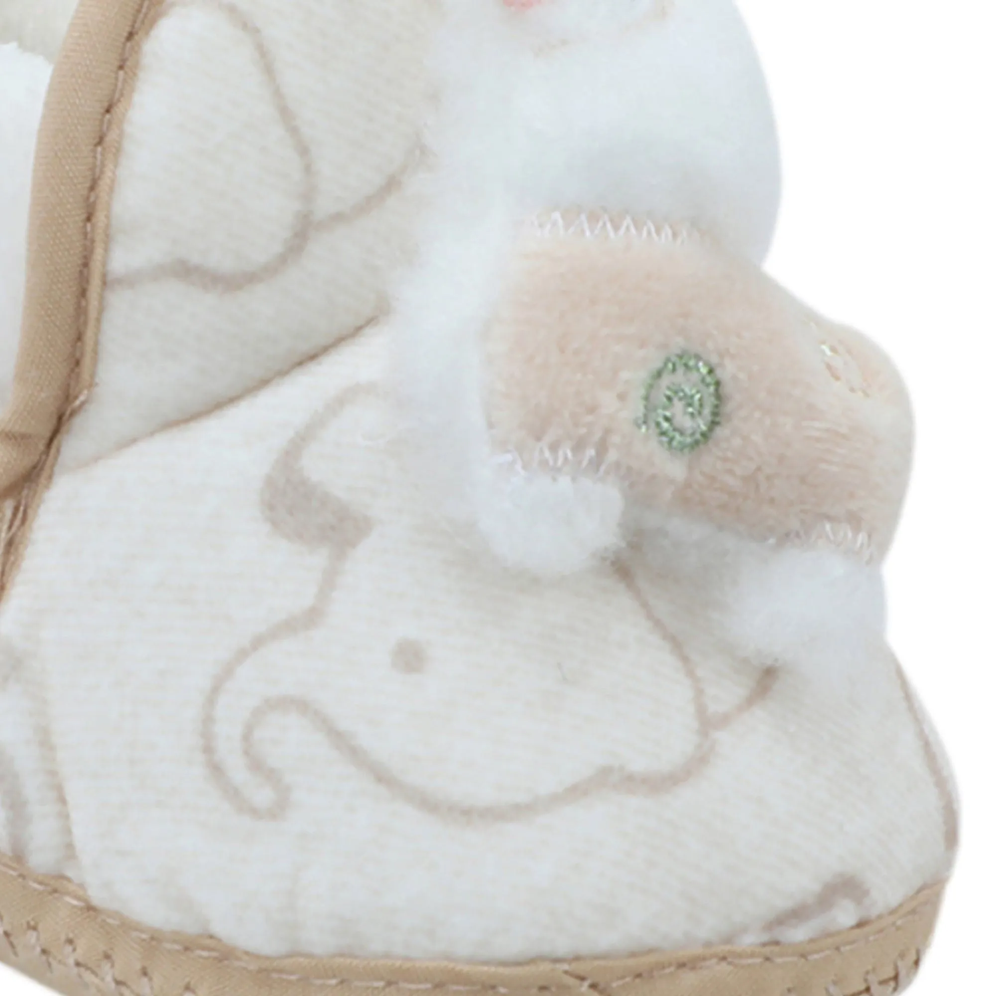 Baby Moo 3D Llama Elephant Prints Soft Slip-On Anti-Skid Plush Warm Booties - Beige