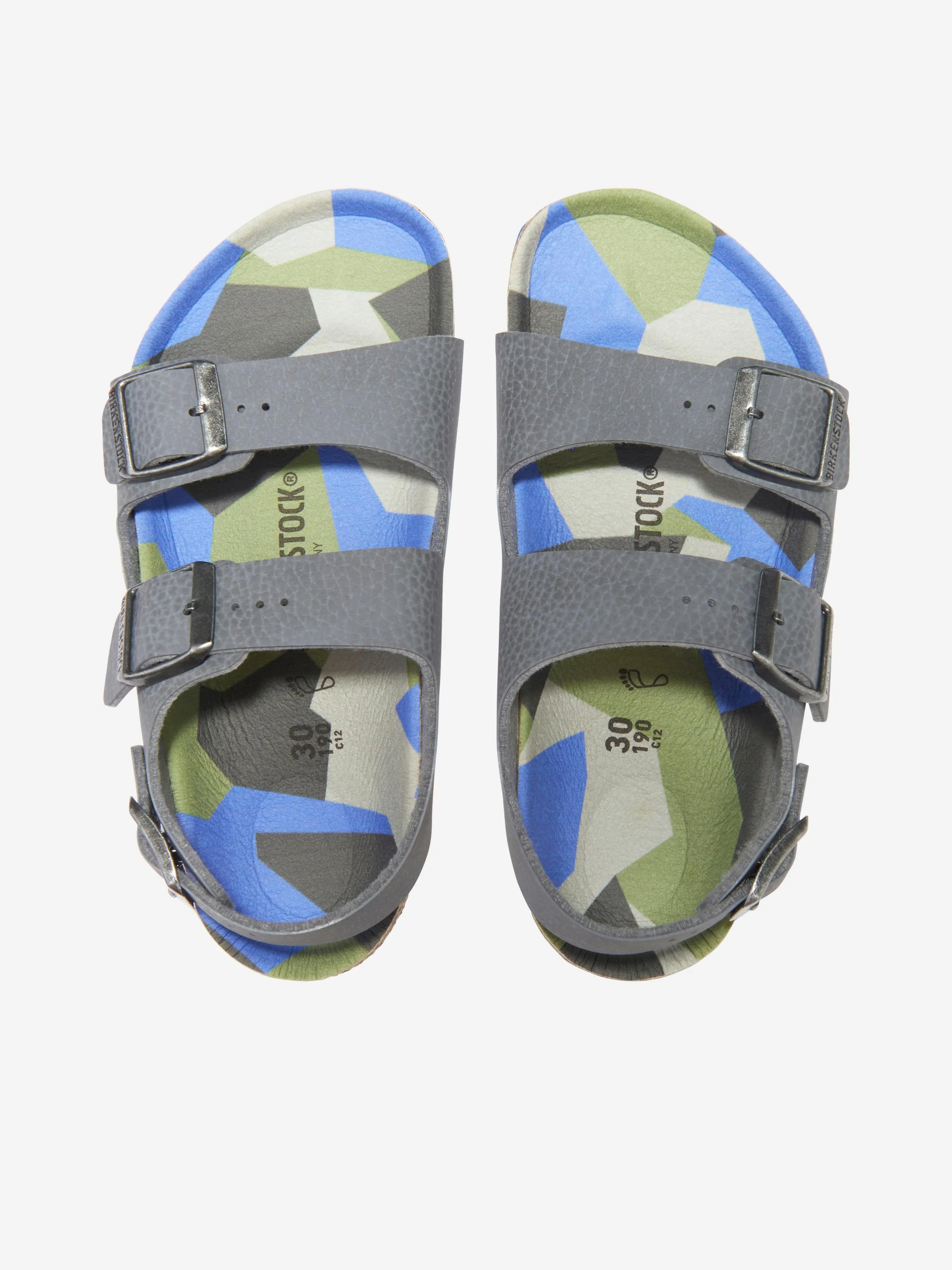 BIRKENSTOCK Boys Milano Sandals in Grey