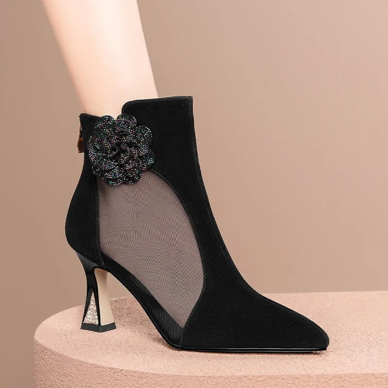 BlossomLux Thin Heel Boots