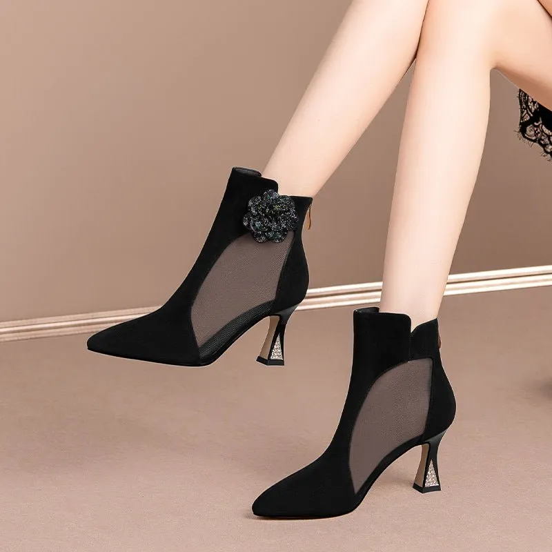 BlossomLux Thin Heel Boots