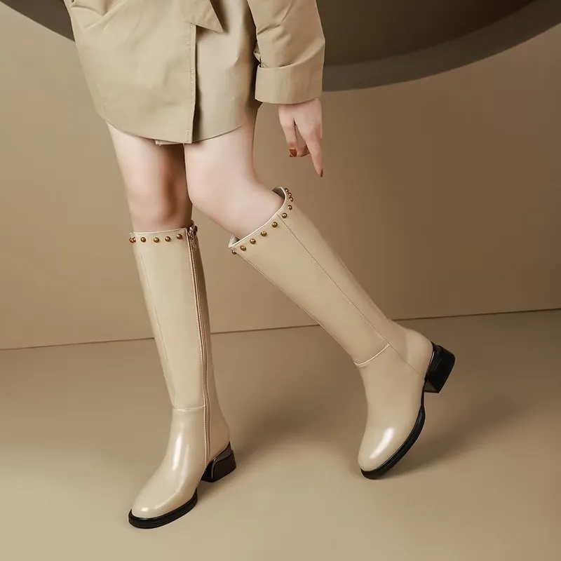 ChicLeather Elegant Knee-High Boots