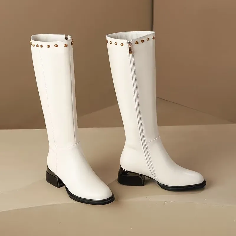 ChicLeather Elegant Knee-High Boots