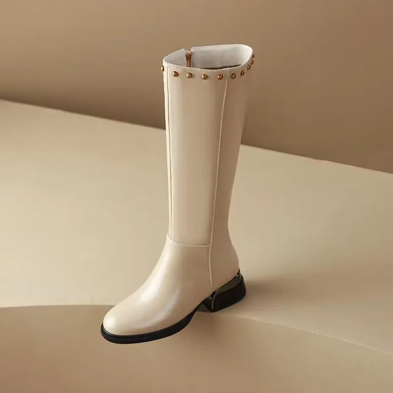 ChicLeather Elegant Knee-High Boots