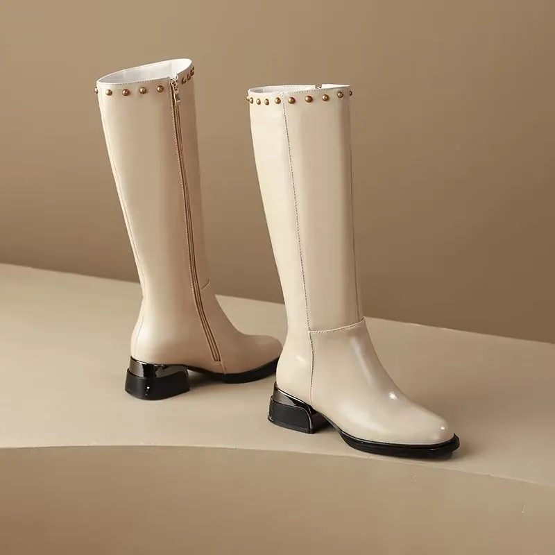 ChicLeather Elegant Knee-High Boots