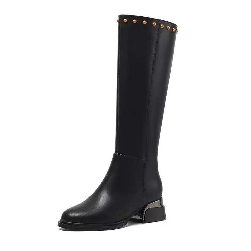 ChicLeather Elegant Knee-High Boots