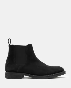 Creed AllSaints suede Chelsea boots, black