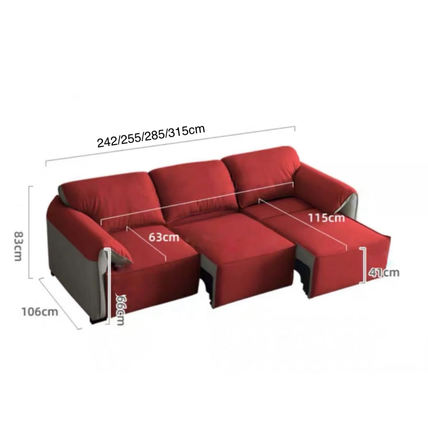 Crystal Scratch Resistant Electric Sofa Bed