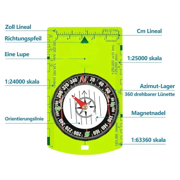 DC361 Outdoor Multifunctional Compass Map Scale