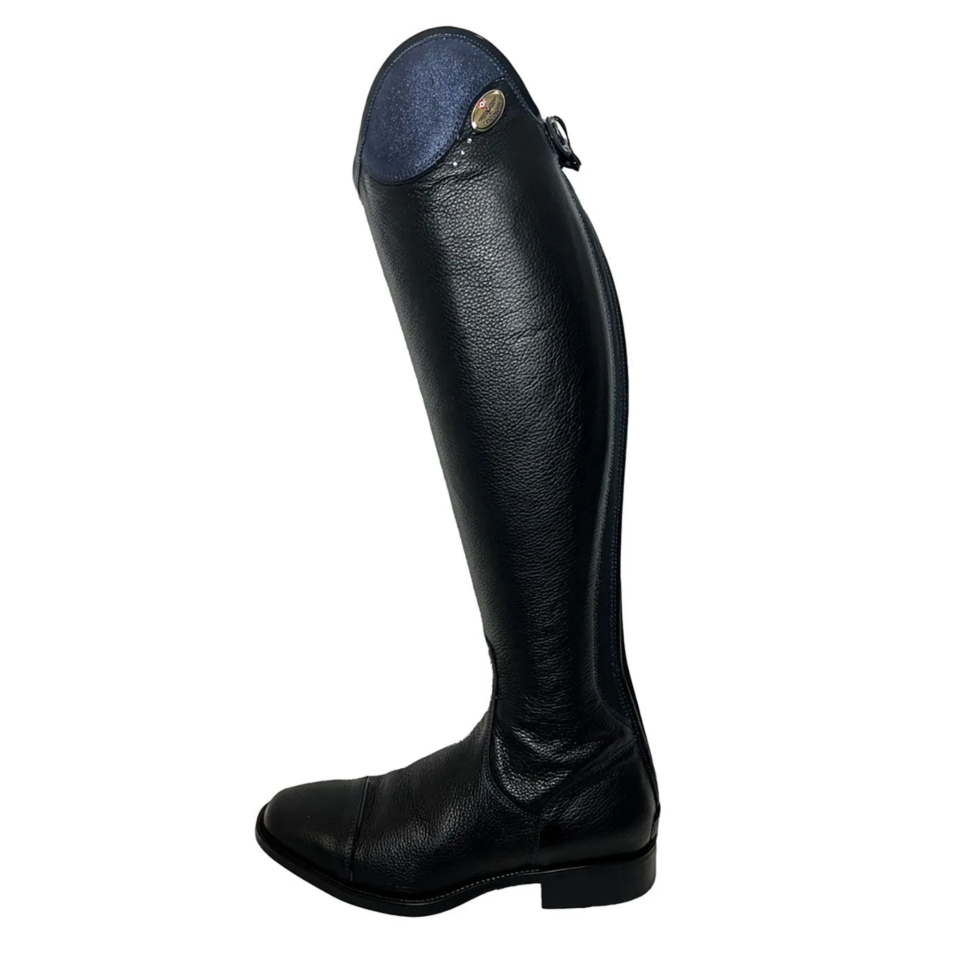 De Niro Black Salentino Riding Boots with Navy Glitter Top