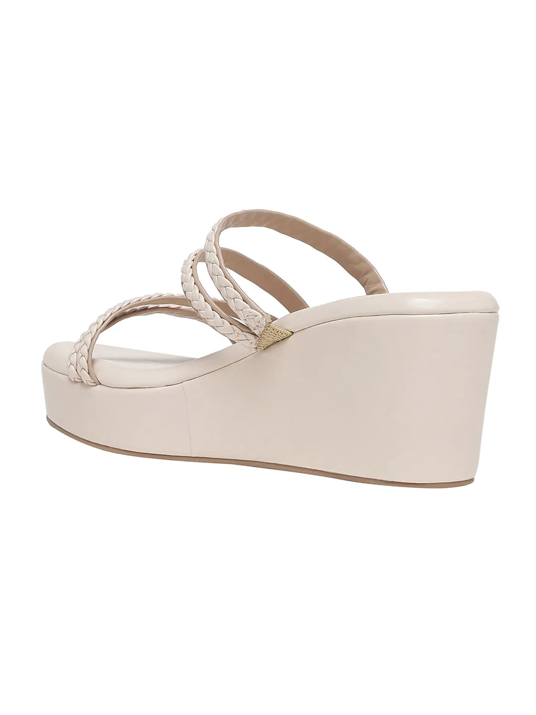 Delilah Beige Wedge Heels