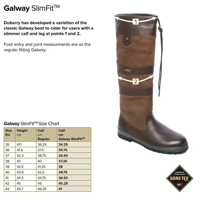 DUBARRY Galway SlimFit™ Country Boots - Black & Brown