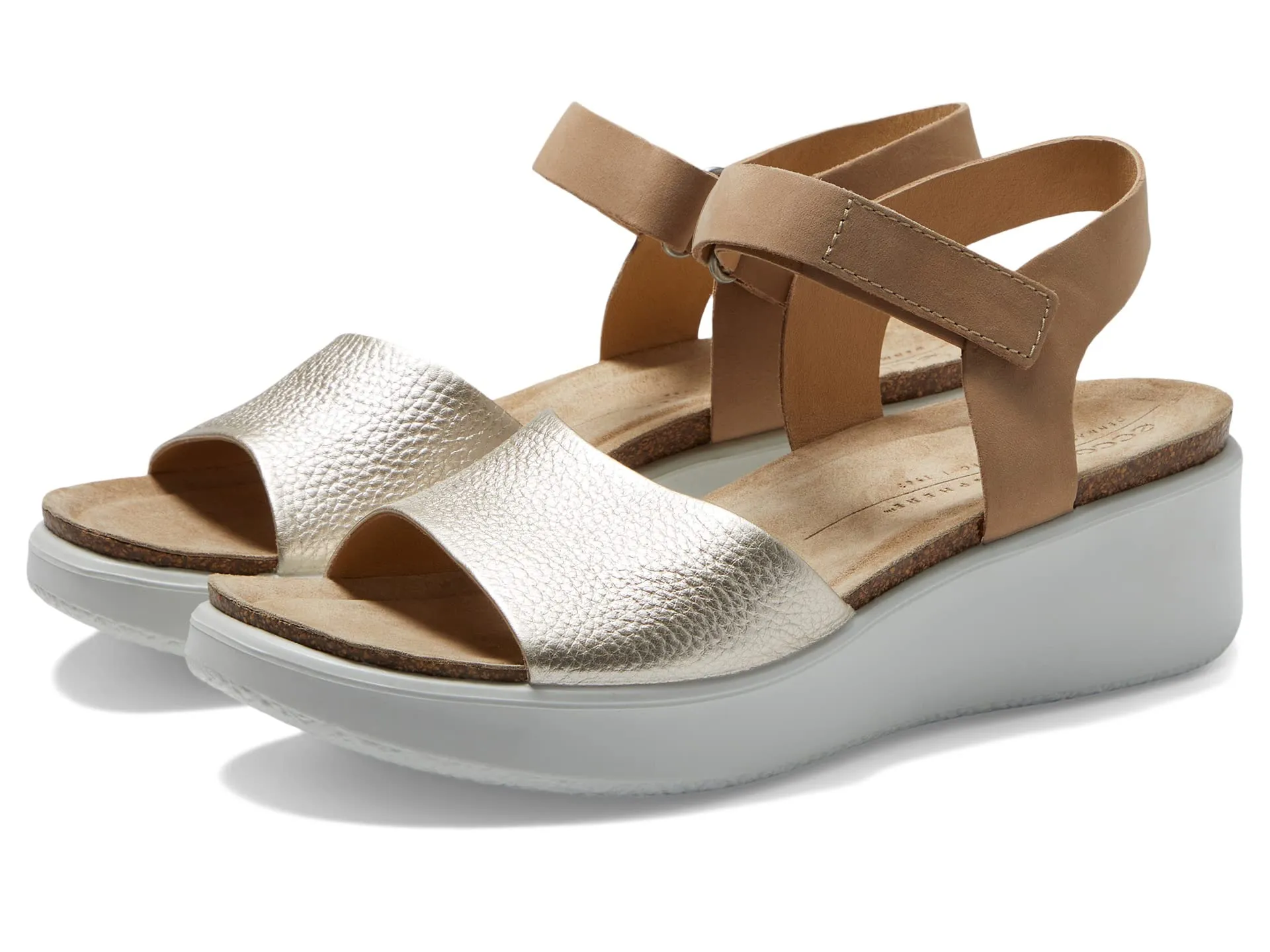 ECCO Flowt Wedge Cork Sandal Heels