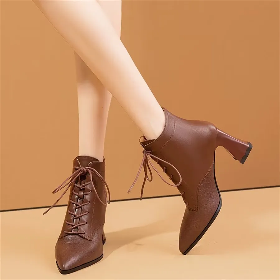 Elegant Zipper Pointed Toe Ultra High Heel Boots