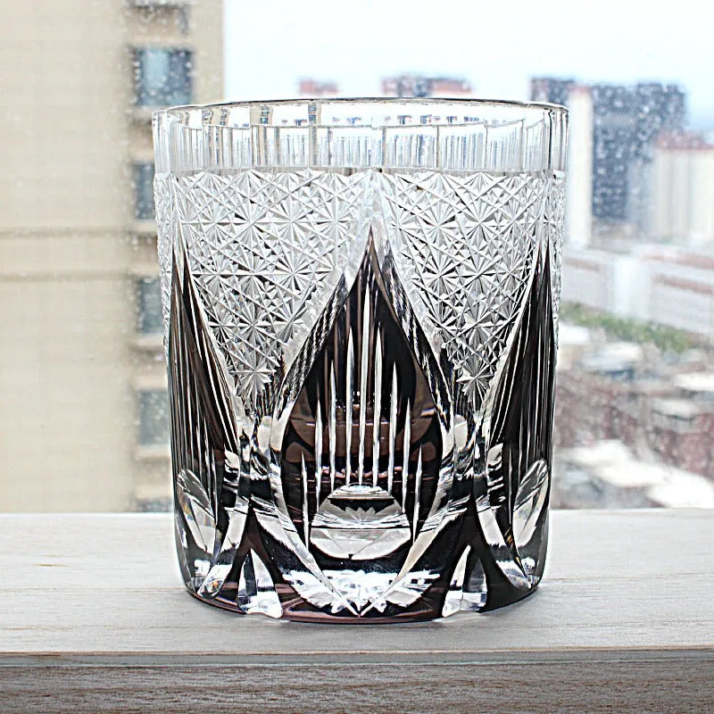 Hand Cut Crystal Glass Tumbler