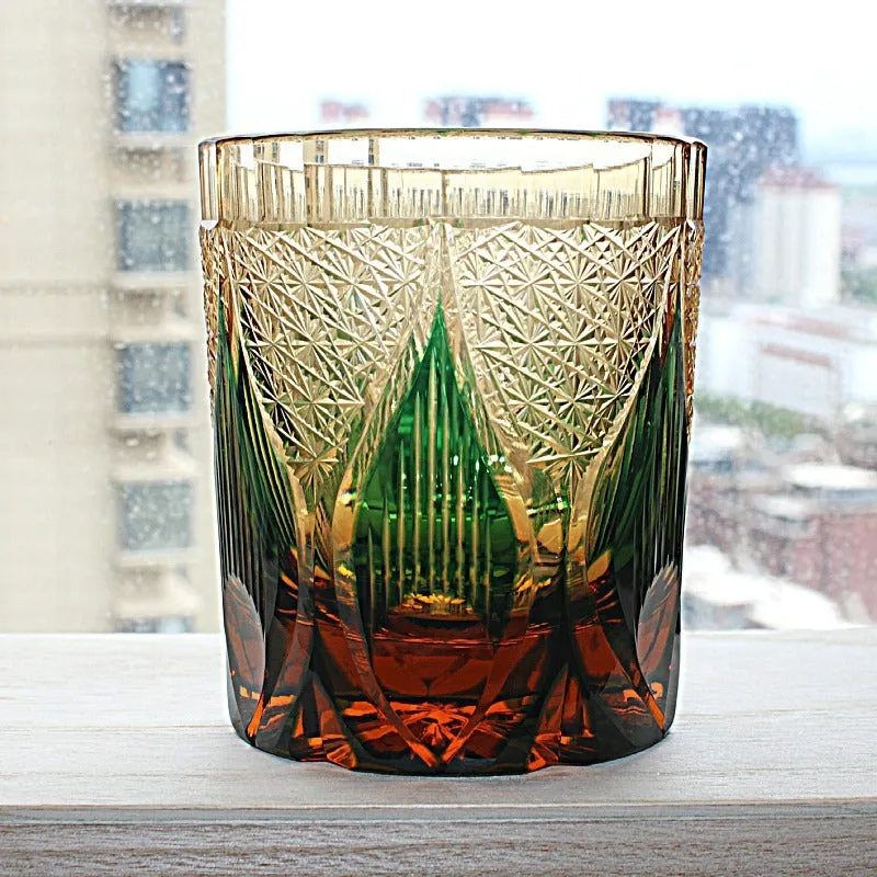 Hand Cut Crystal Glass Tumbler