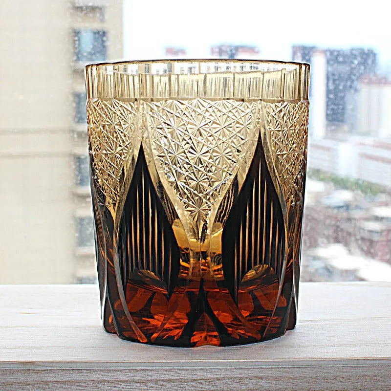 Hand Cut Crystal Glass Tumbler