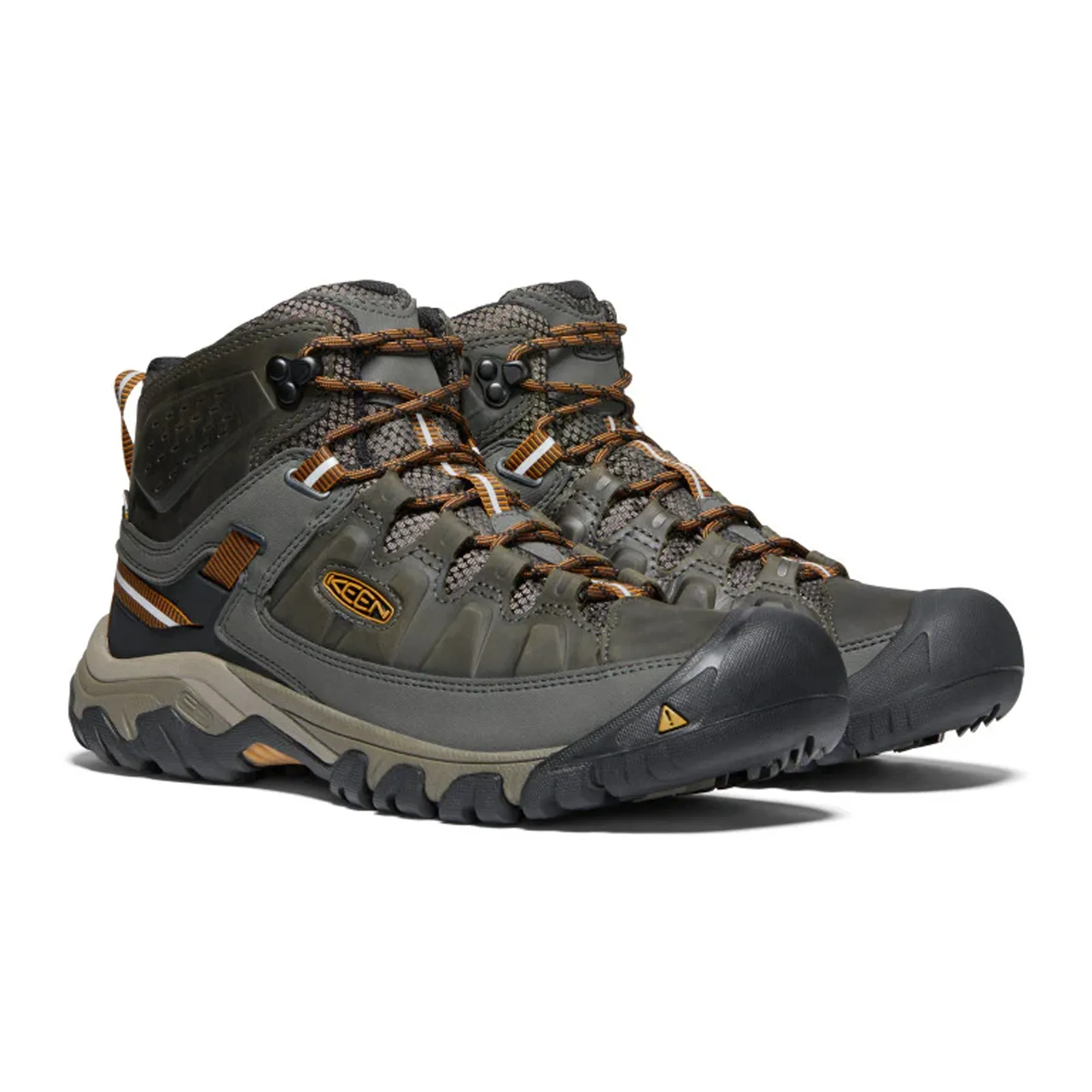 Keen Targhee III Mid Waterproof Hiking Boot (Men) - Black Olive/Golden Brown