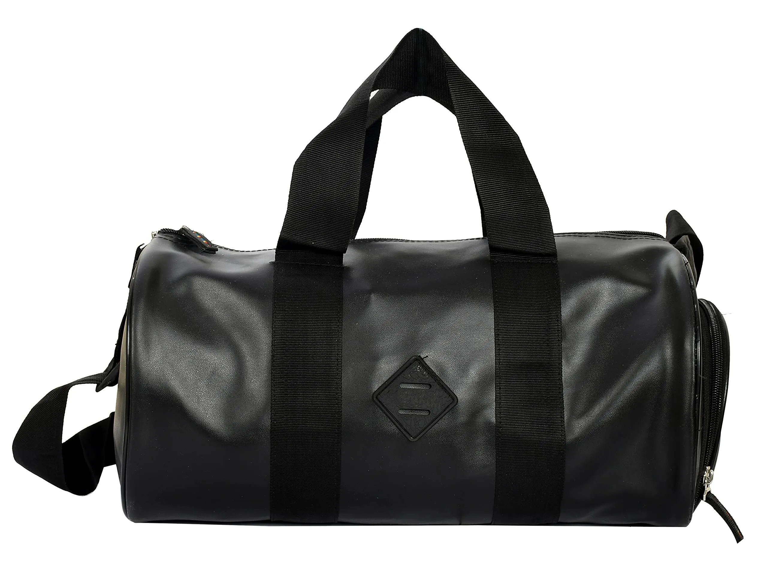 Kuber Industries Soft Duffle Gym Bag with Shoes Compartment (Black)