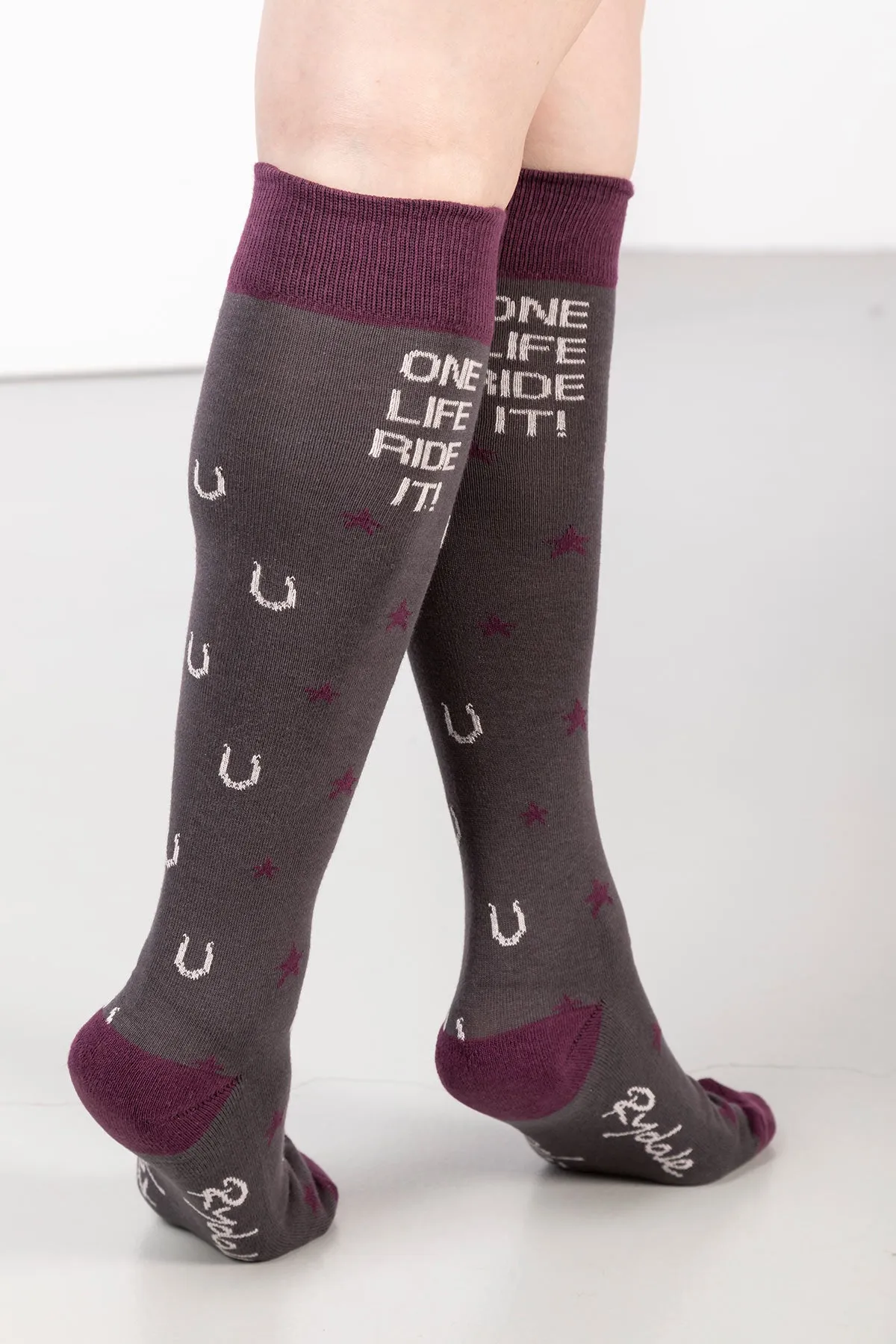 Ladies Slogan Knee Length Socks