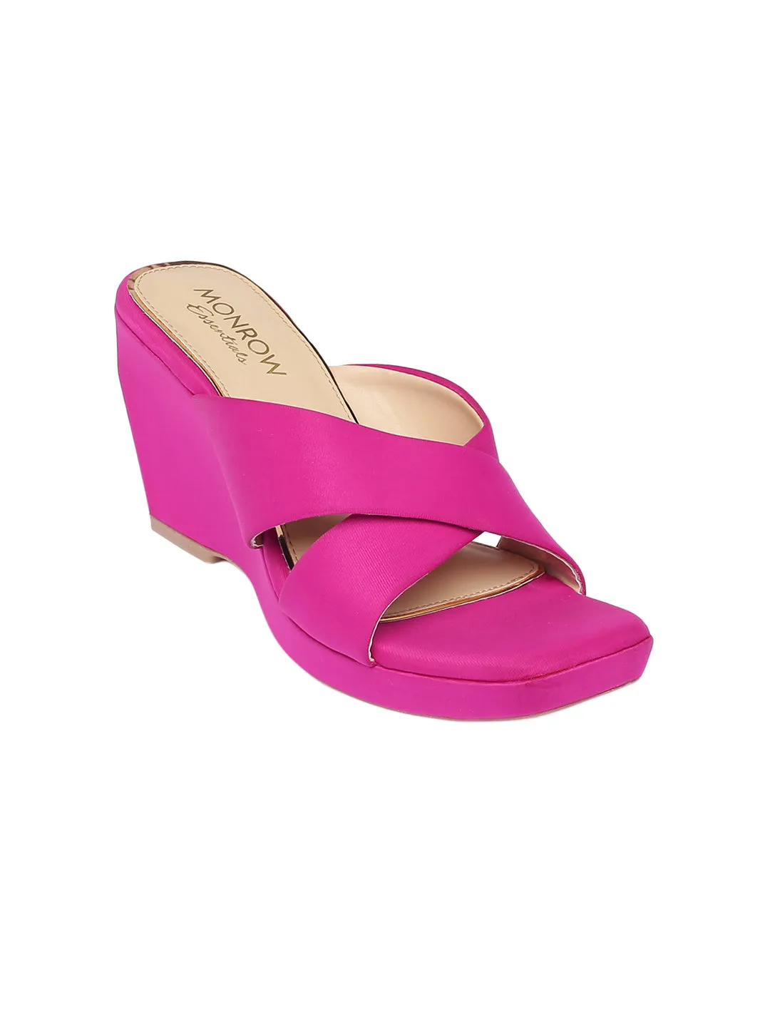 Liliana Pink Wedge Heels