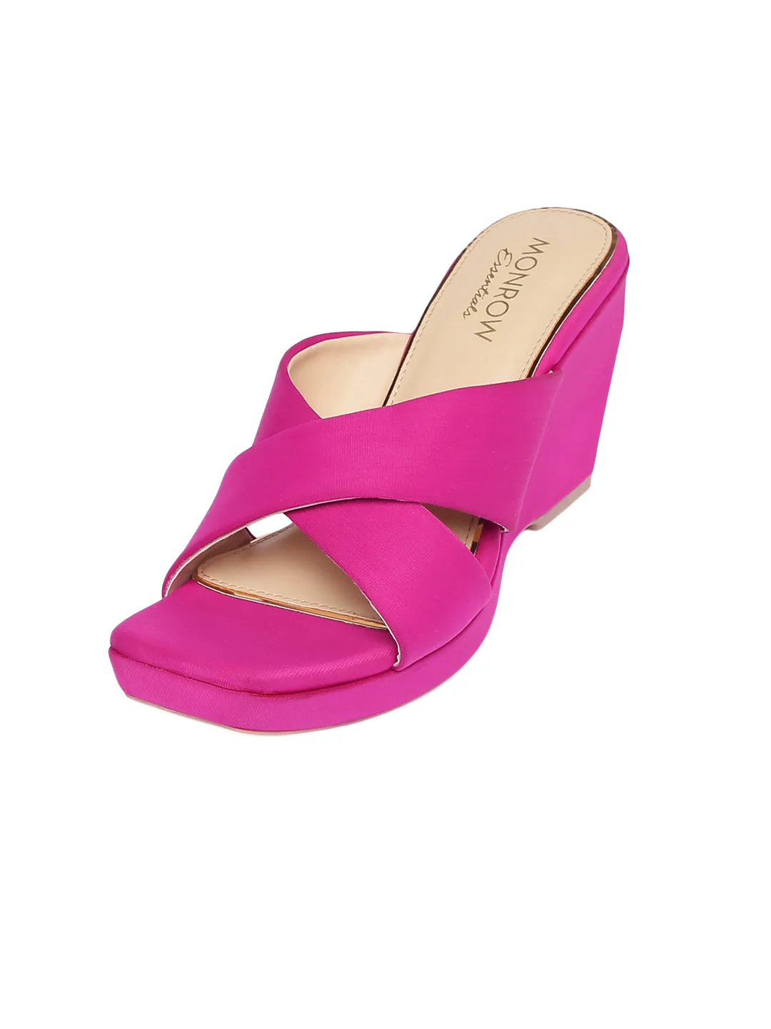 Liliana Pink Wedge Heels