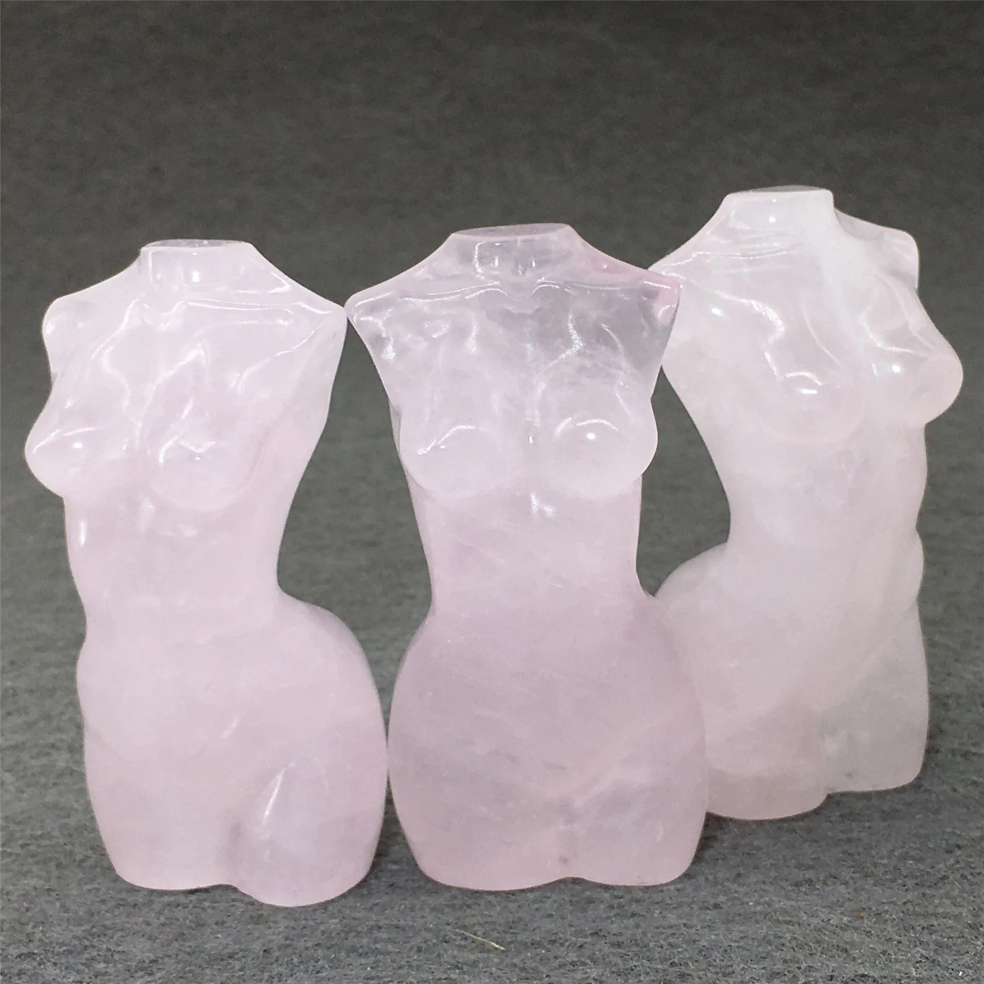 Pink Crystal Female Form Statue