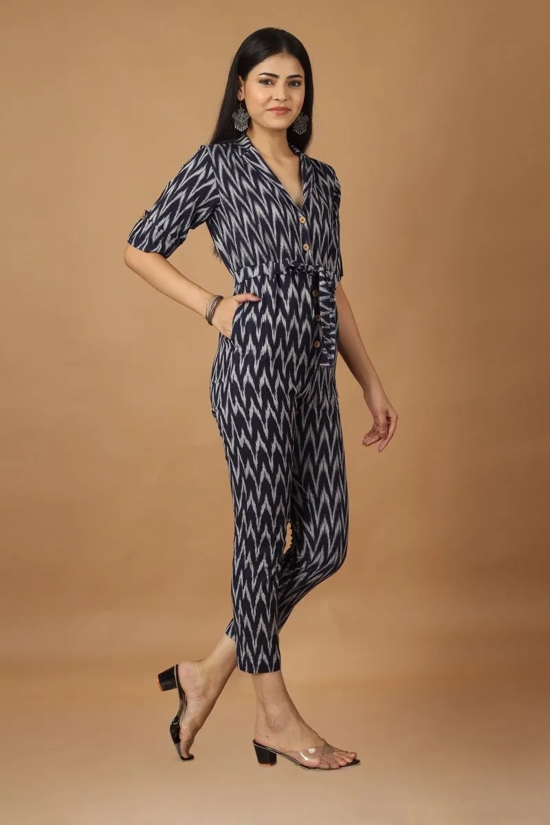 Raat Ikat Cotton Jumpsuit