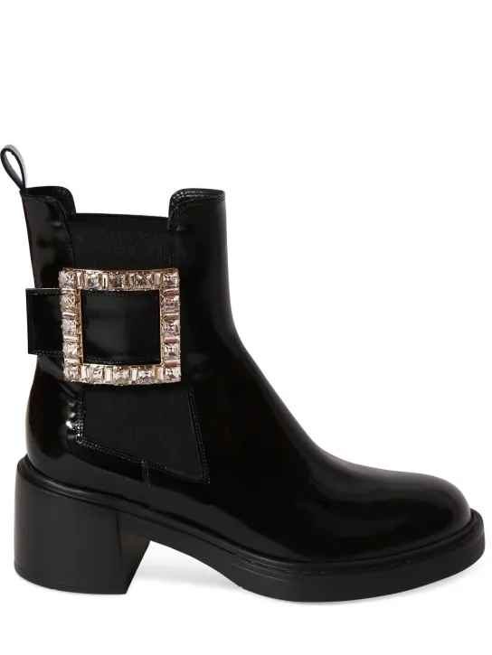 Roger Vivier   60mm Viv Ranger patent leather boots 