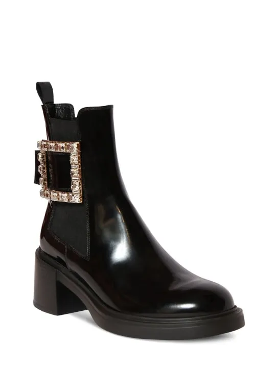 Roger Vivier   60mm Viv Ranger patent leather boots 