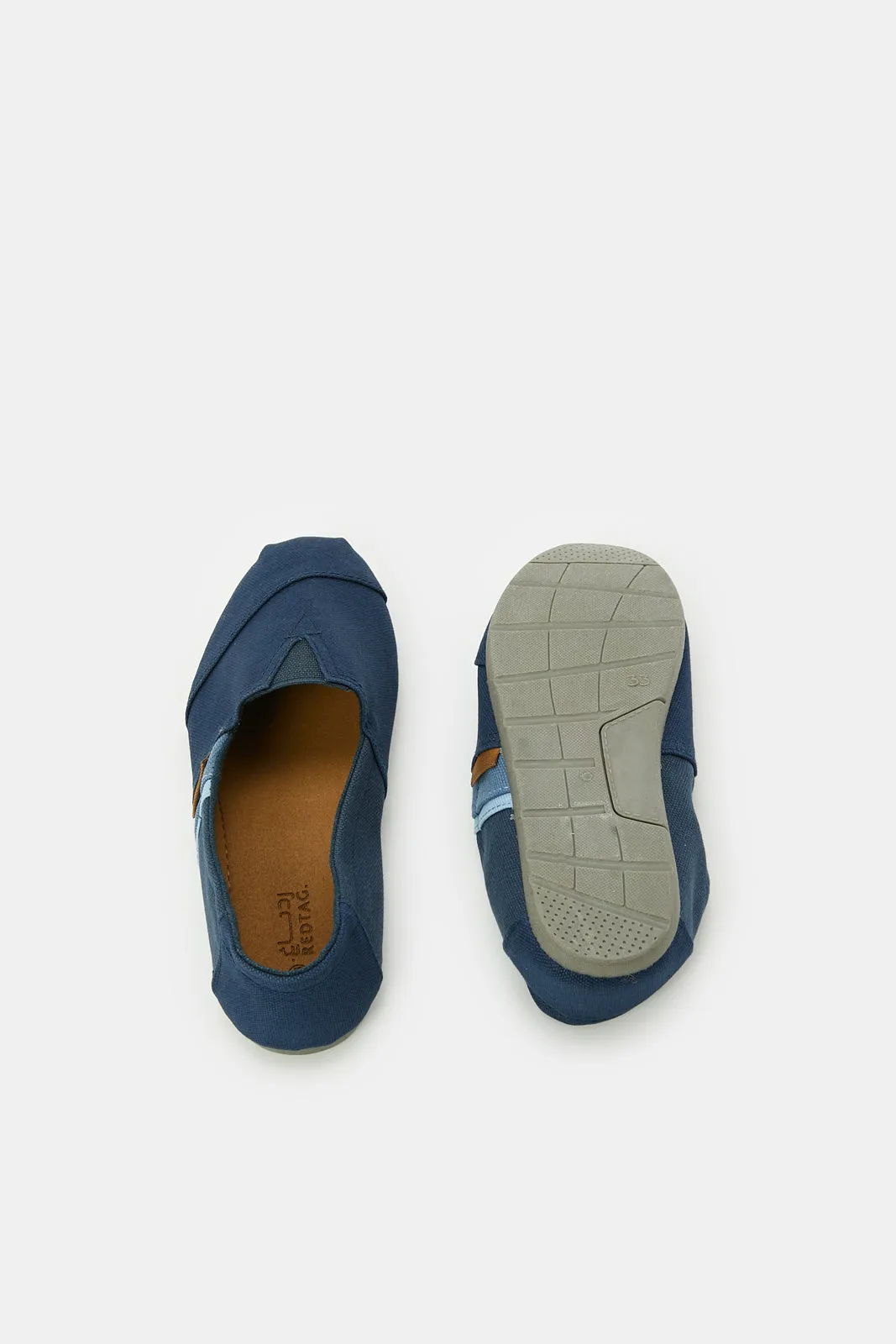 Senior Boys Navy Embellished Slip On