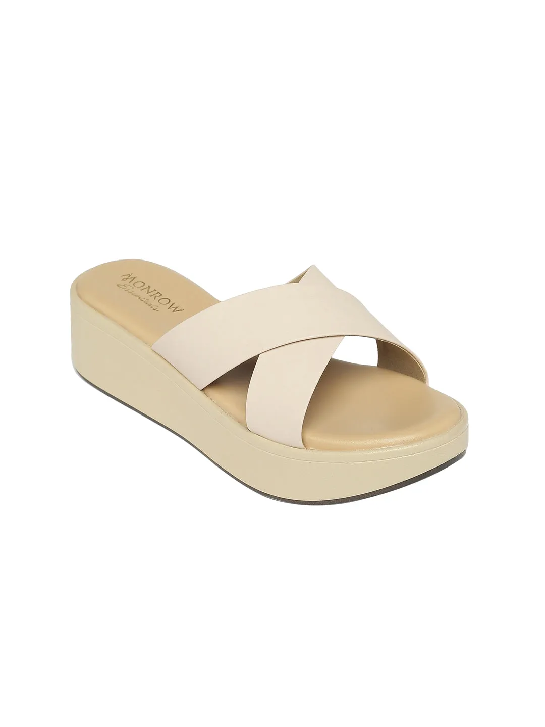 Siya Cream Wedge Heels