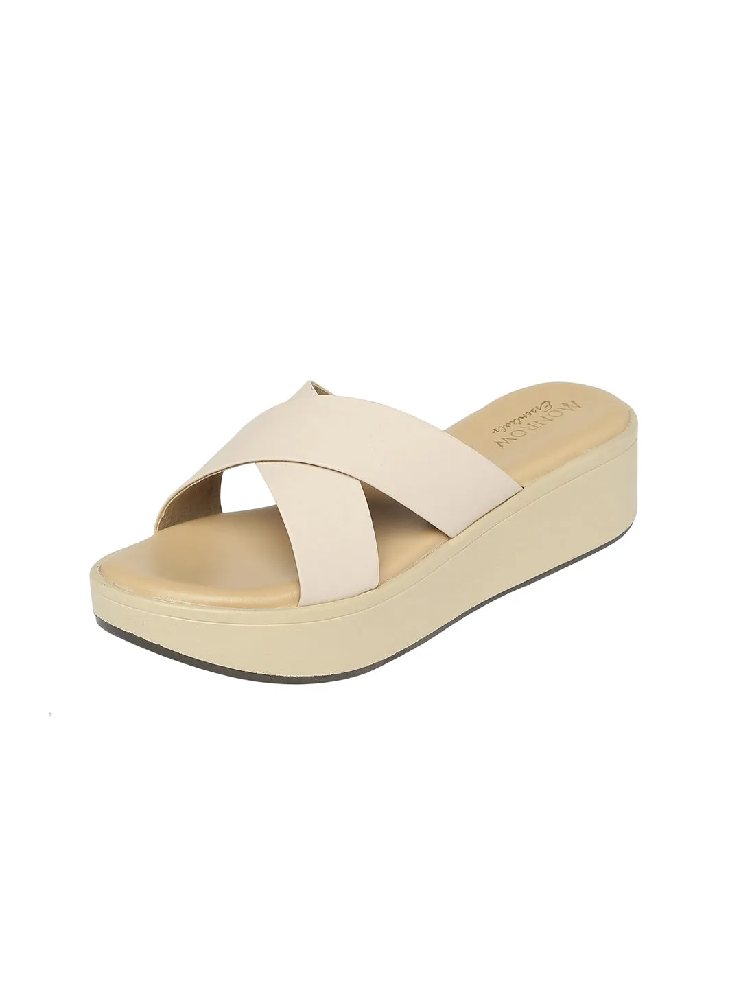 Siya Cream Wedge Heels