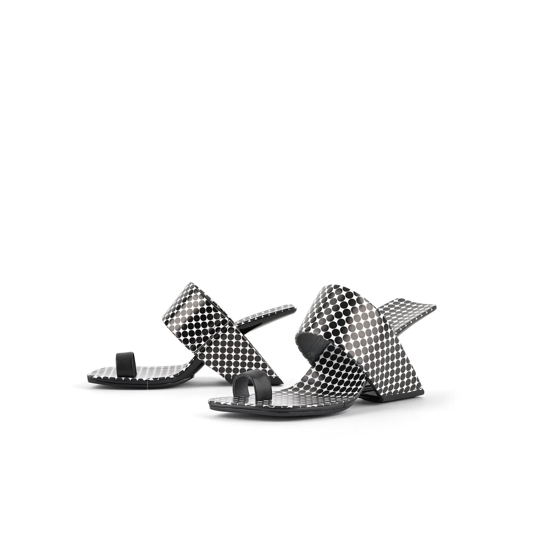 Square Toe Arch Heel Mules