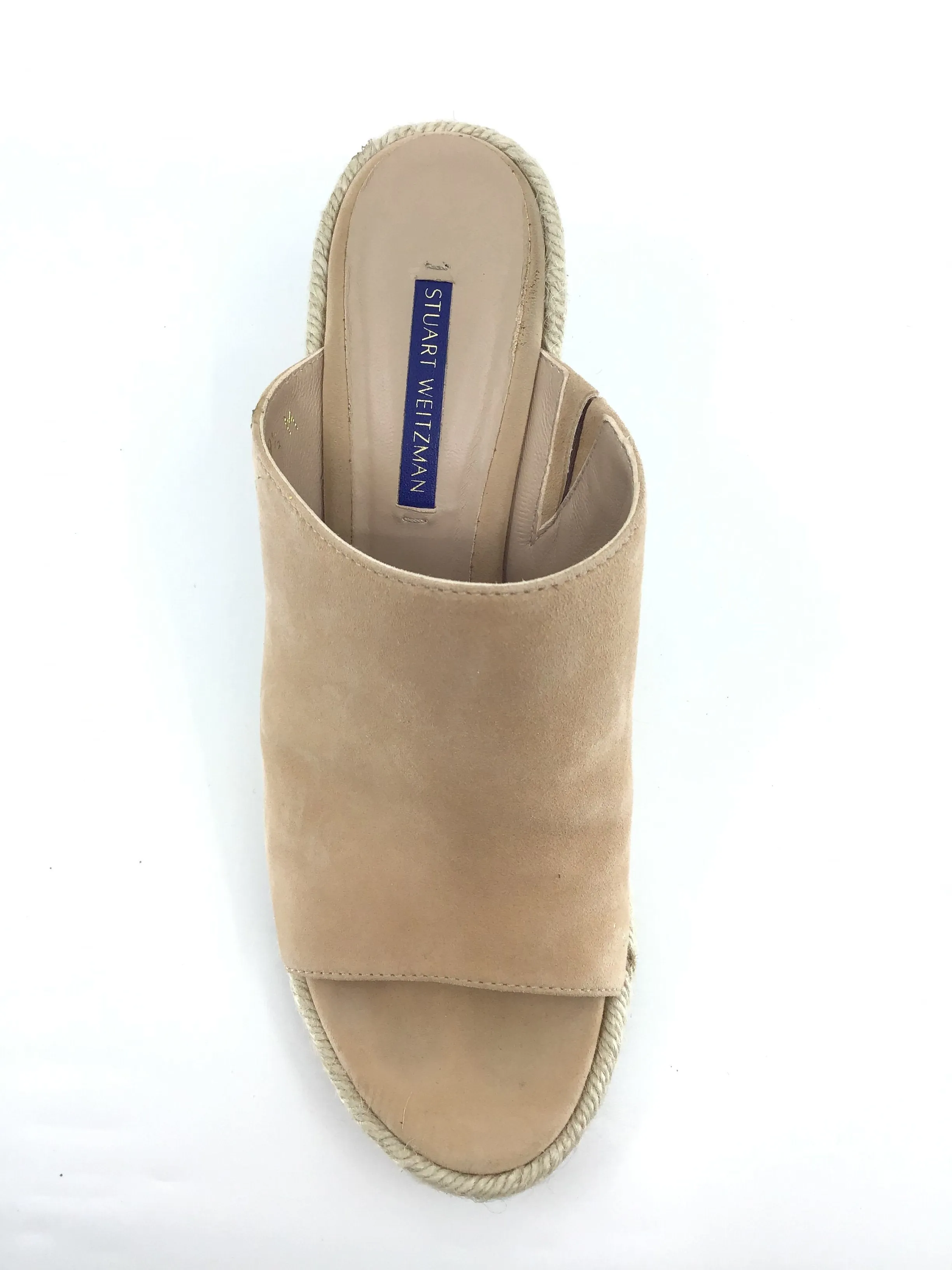 Stuart Weitzman Nude Espadrille Wedges Size 9.5