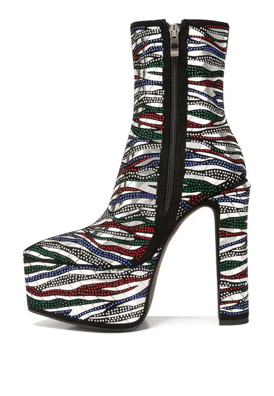 TEEK - Cartier Pattern Black Platform Boots