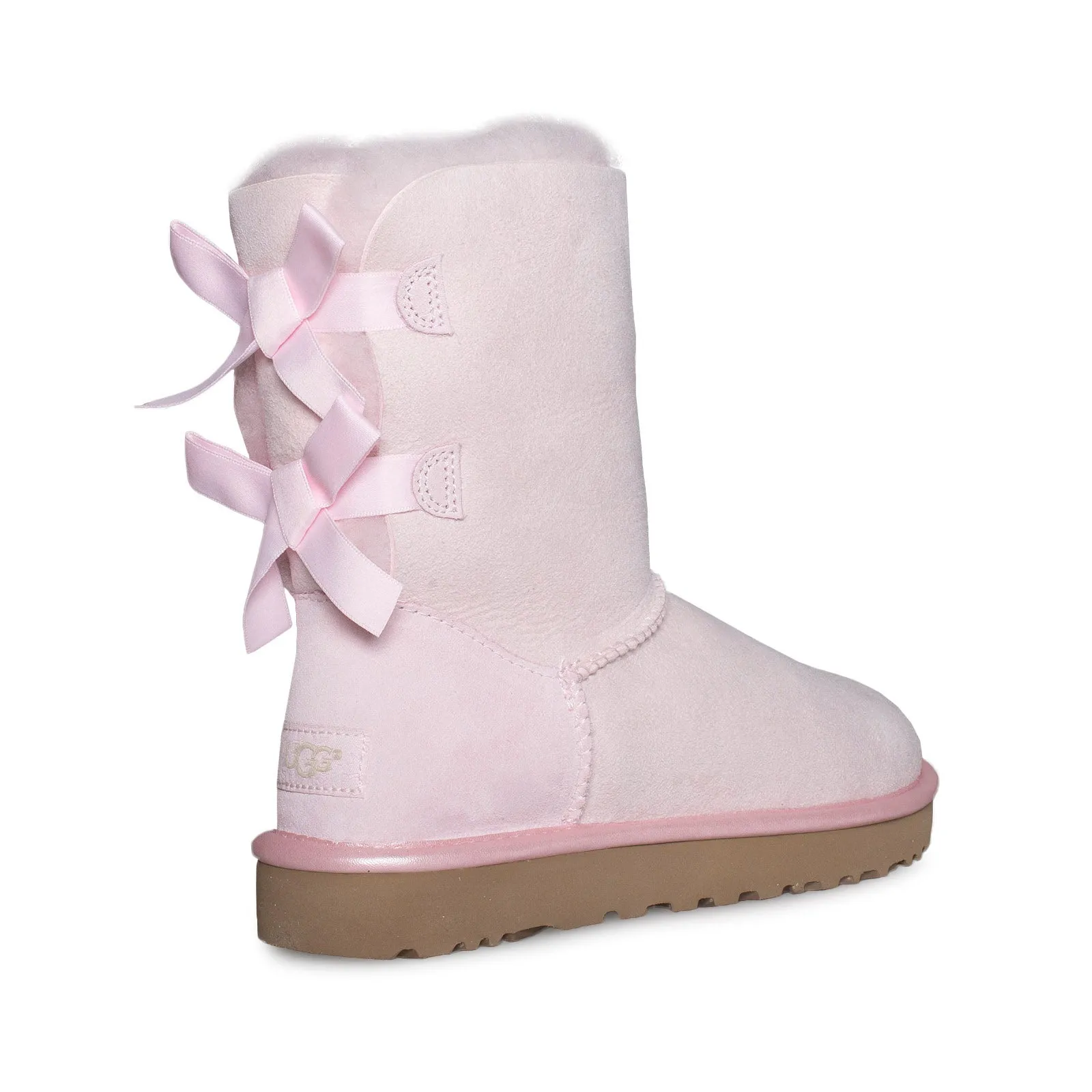 UGG Bailey Bow II Metallic Seashell Pink Boots - Youth