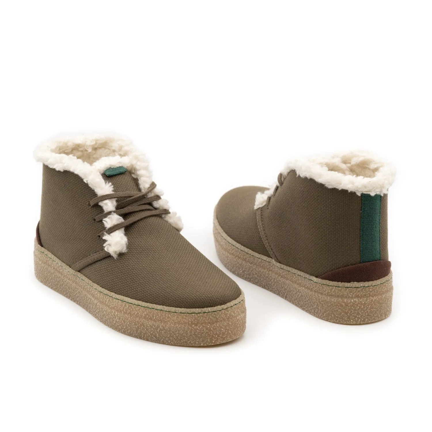 Vegan winter bootie khaki VAN006