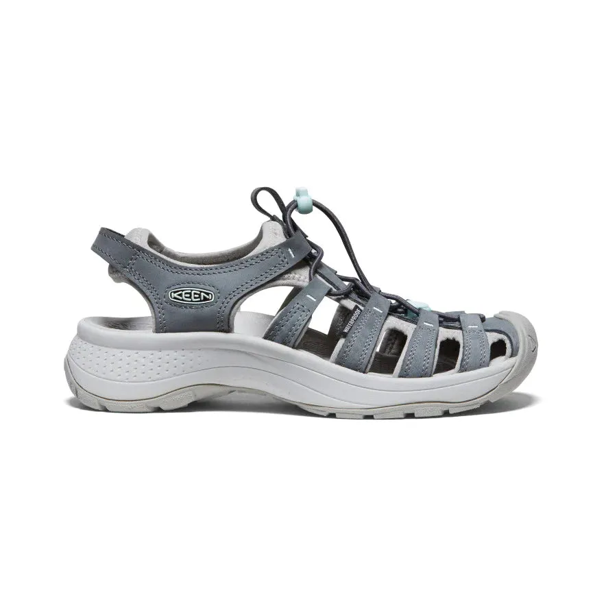 Women's Keen Astoria West Leather Sandal Color: Magnet/ Vapor