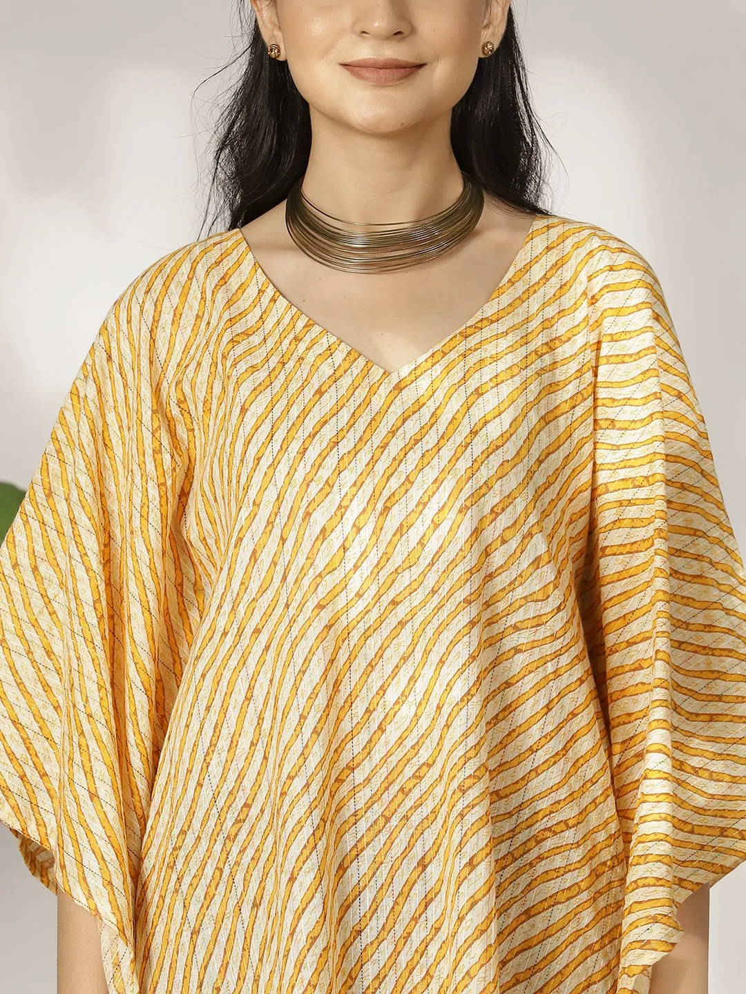 YellowStripes Cotton Kaftan